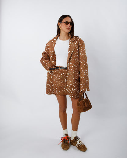 BLAZER OVERSIZE ANIMALIER LUMINA
