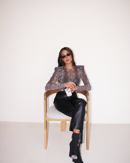 BODY SPALLE IMBOTTITE ANIMALIER LUMINA