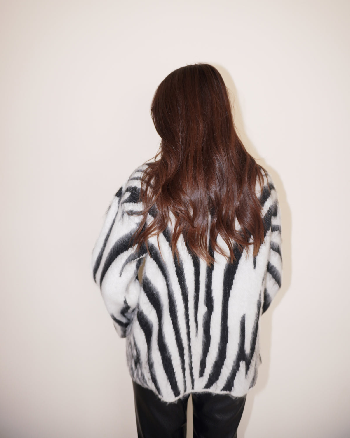 MAGLIONE COLLO ALTO ZEBRATO