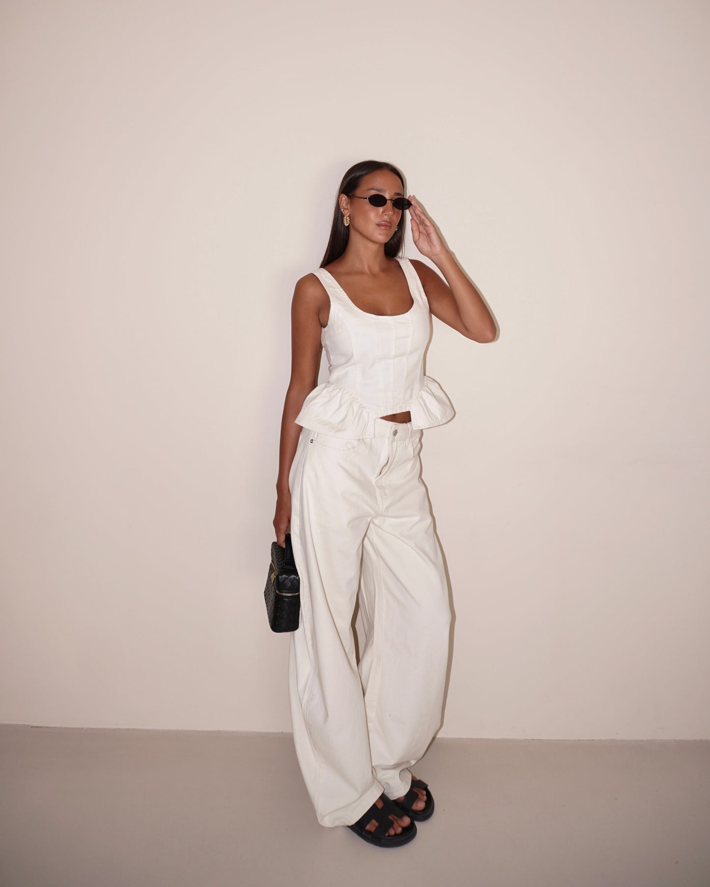 COMPLETO IN DENIM TOP E PANTALONE