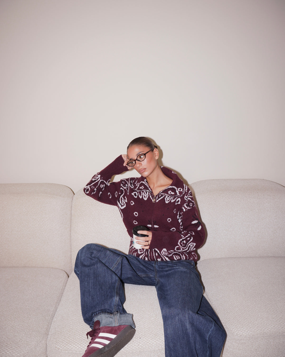 PULLOVER CON ZIP FANTASIA BANDANA
