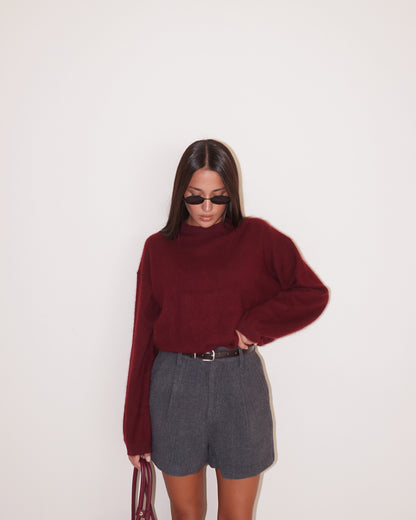 SHORTS IN COTONE CON CINTURA