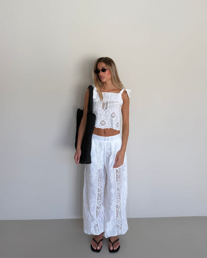 COMPLETO PANTALONE E TOP IN COTONE