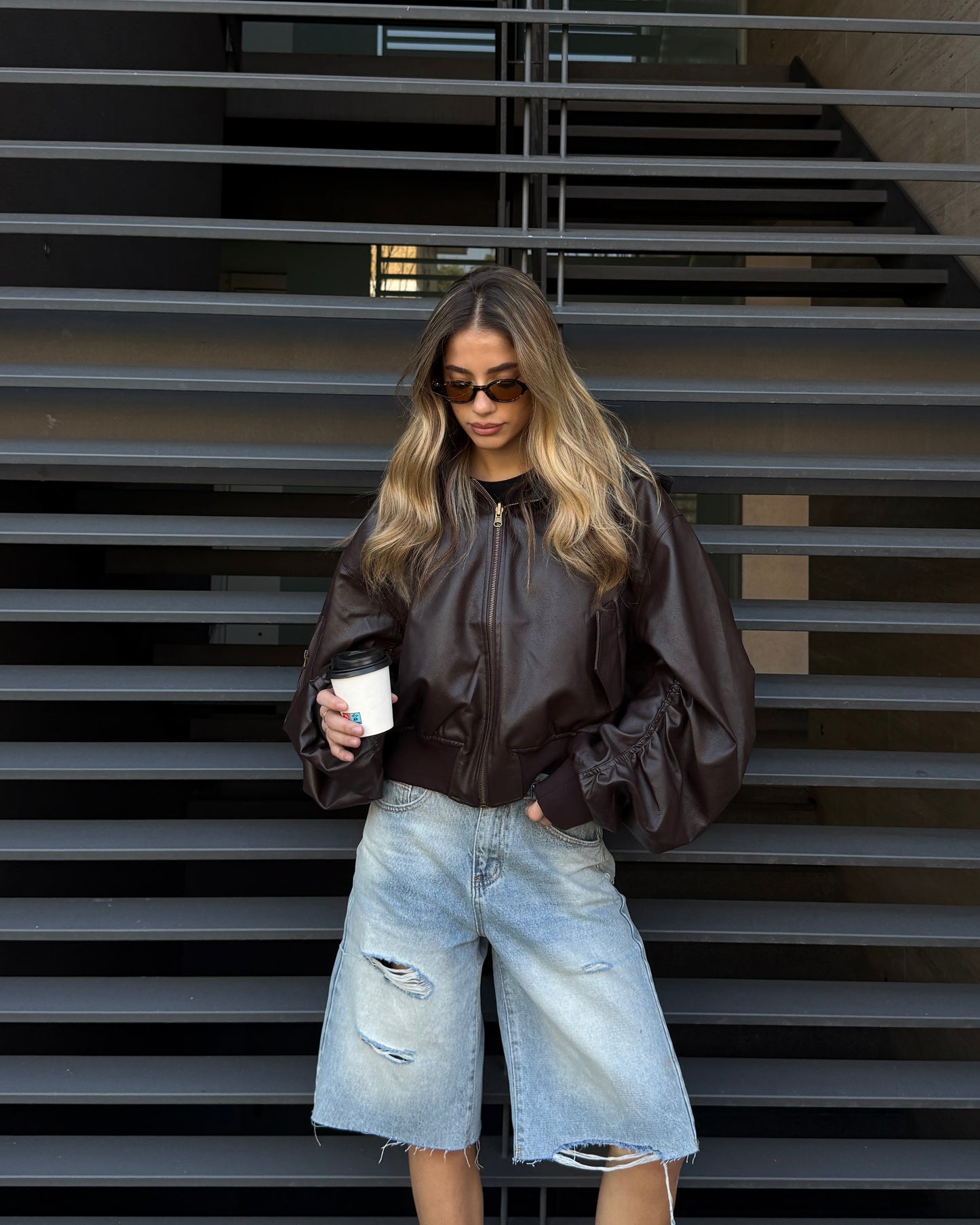 BOMBER IN ECOPELLE DOUBLE FACE