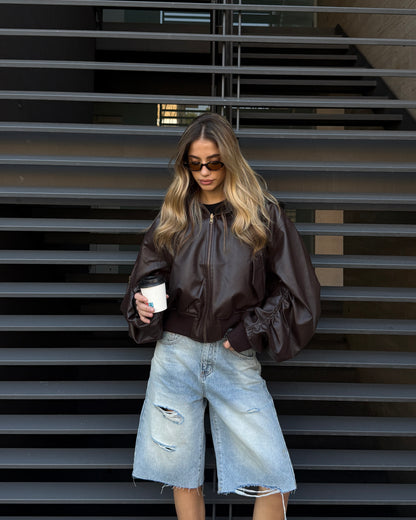 BOMBER IN ECOPELLE DOUBLE FACE