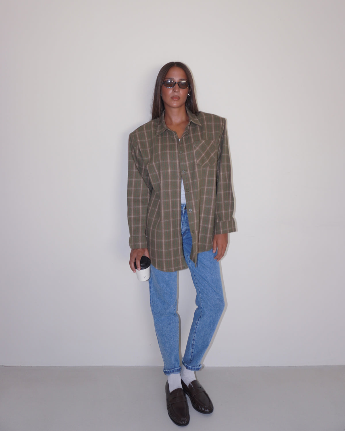 CAMICIA A QUADRI SPALLA IMBOTTITE