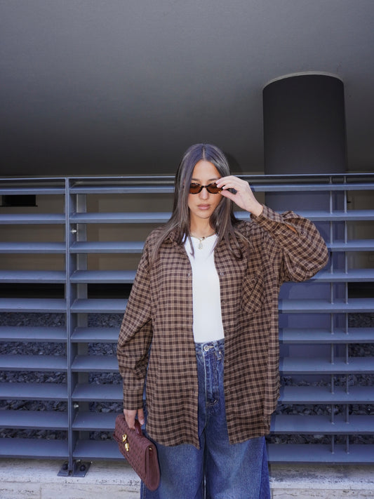 CAMICIA A QUADRI OVERSIZE