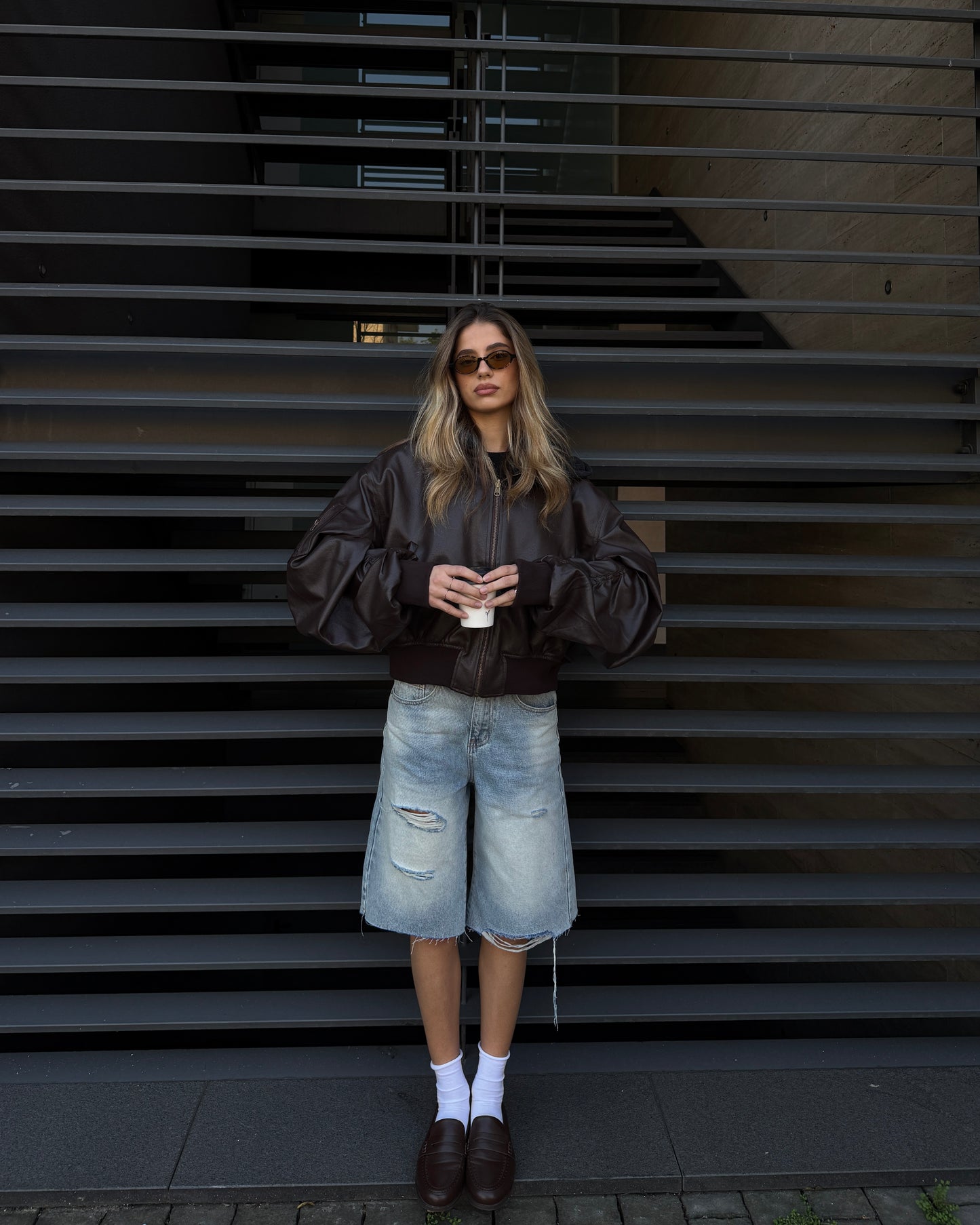 BOMBER IN ECOPELLE DOUBLE FACE