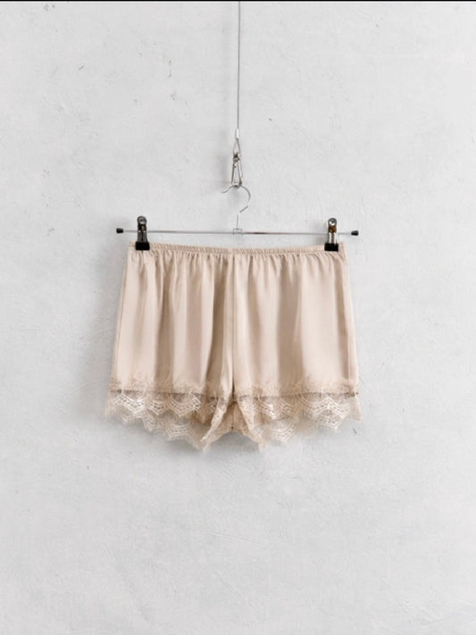 SHORTS IN SIMIL RASO E PIZZO LUMINA