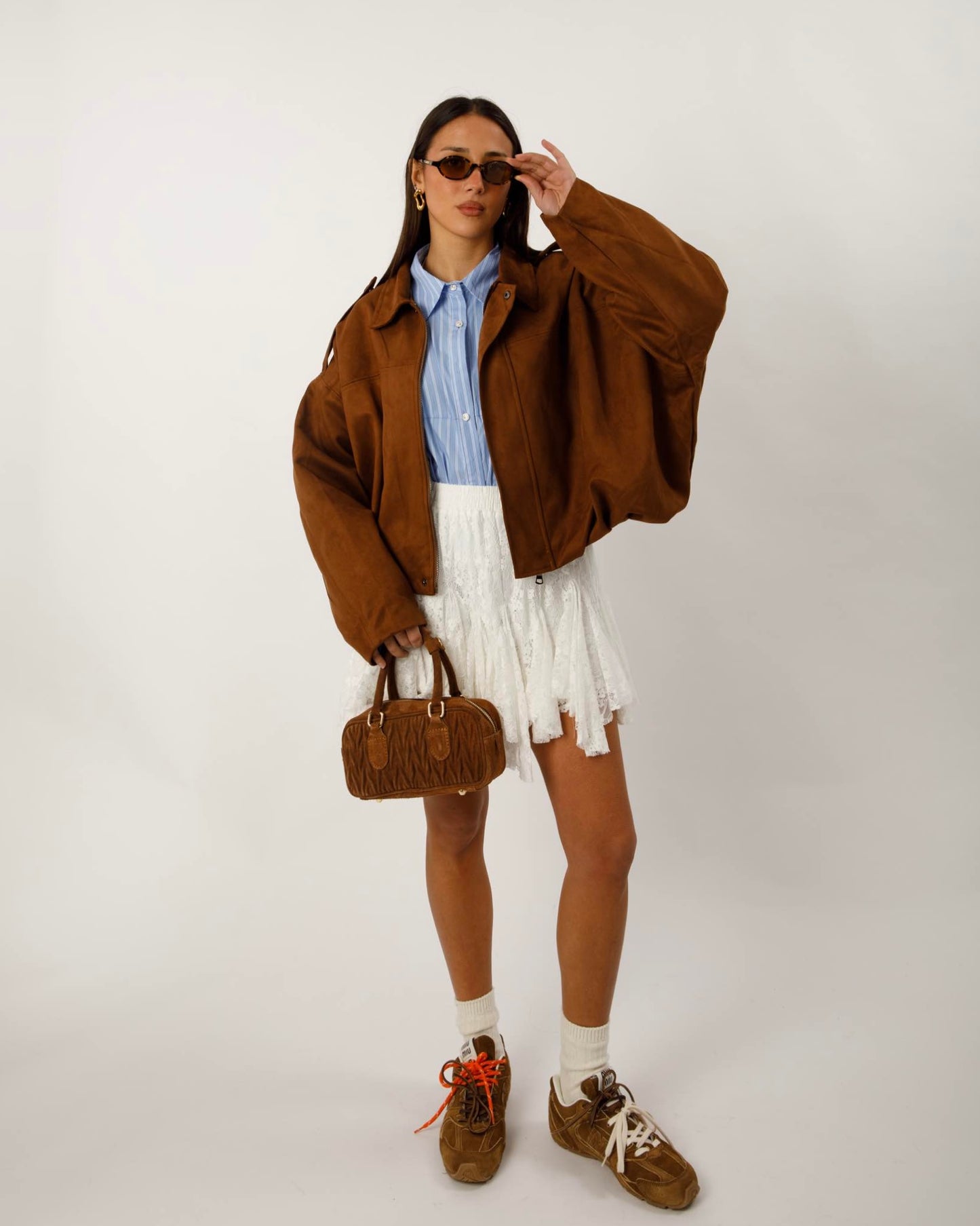 GONNA PLISSETTATA IN PIZZO