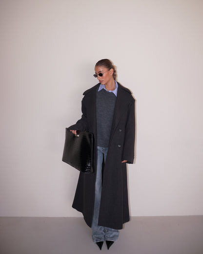CAPPOTTO CON CINTURA E BOTTONI LUMINA