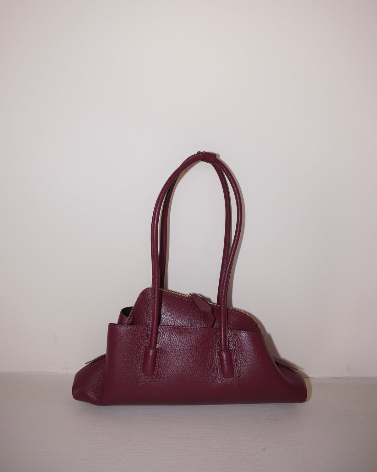BORSA A SPALLA IN VERA PELLE MEDIA