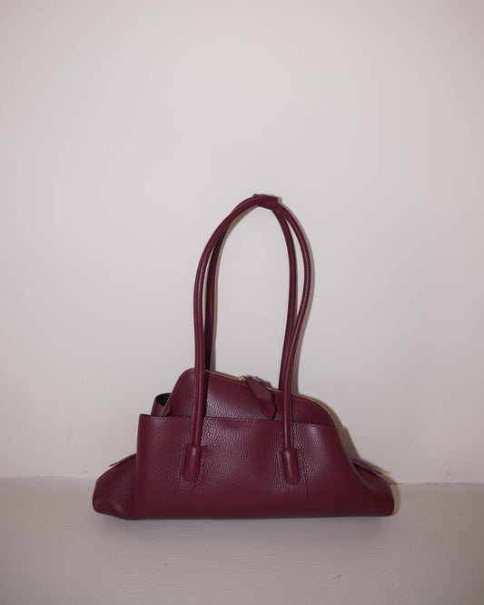 BORSA A SPALLA IN VERA PELLE MEDIA