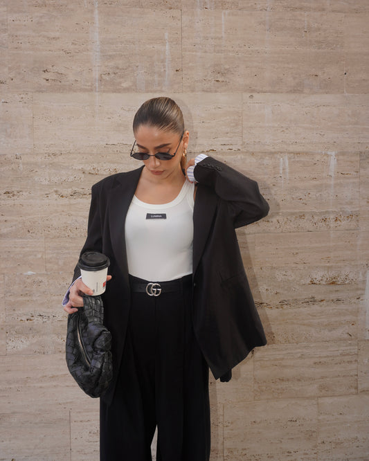 BLAZER OVER CON INSERTO CAMICIA LUMINA