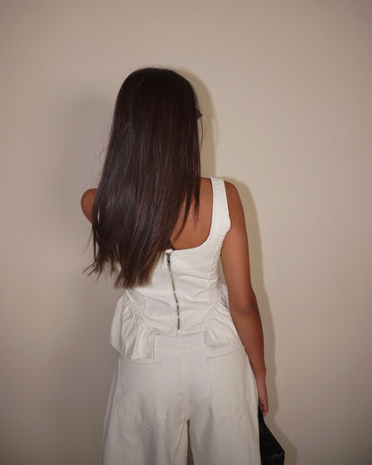 COMPLETO IN DENIM TOP E PANTALONE