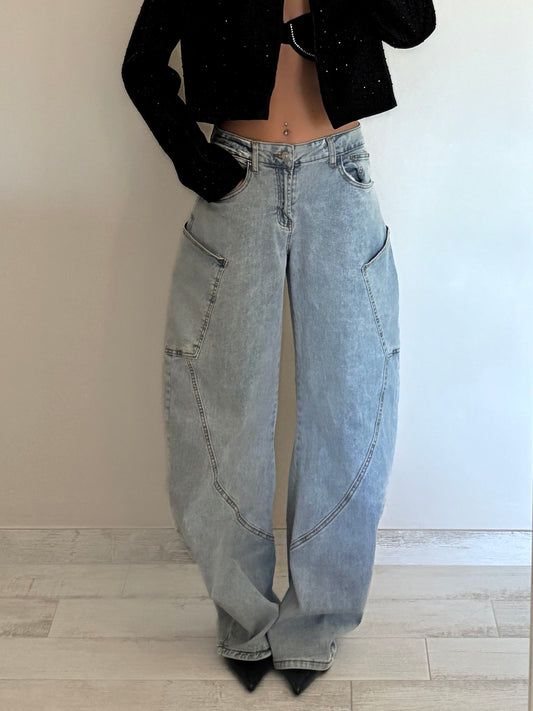 JEANS BALLOON CON TASCONI