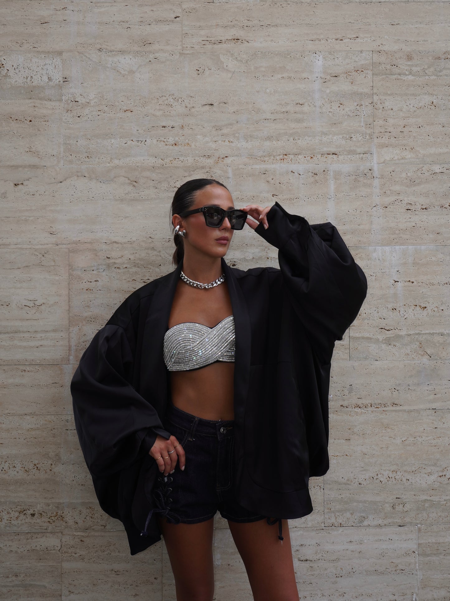 BOMBER IN SIMIL RASO