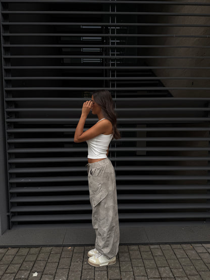 PANTALONE PARACHUTE MILITARE CHIARO