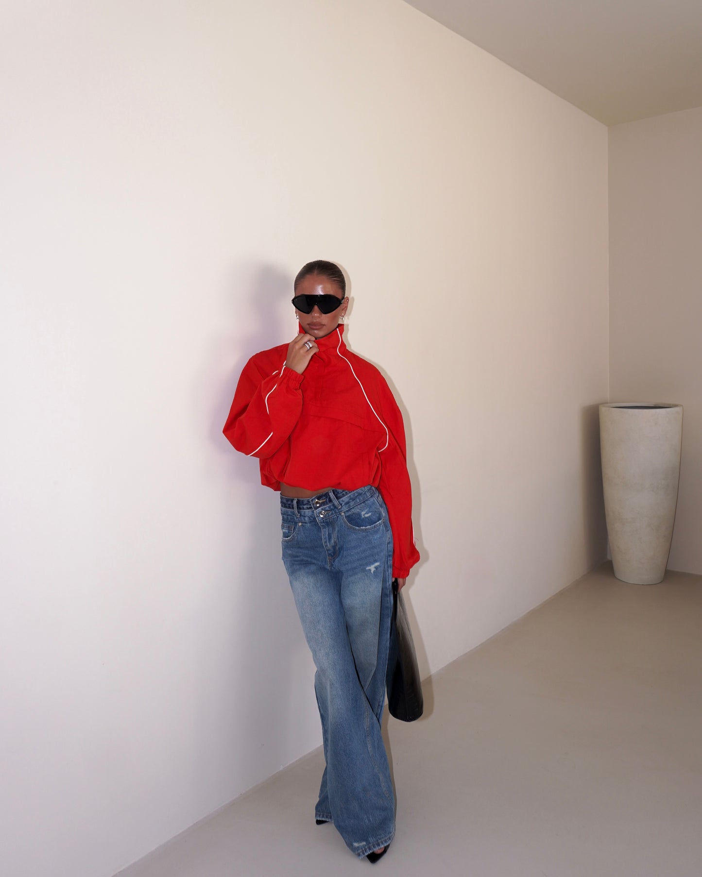 BOMBER LEGGERO CON MEZZA ZIP