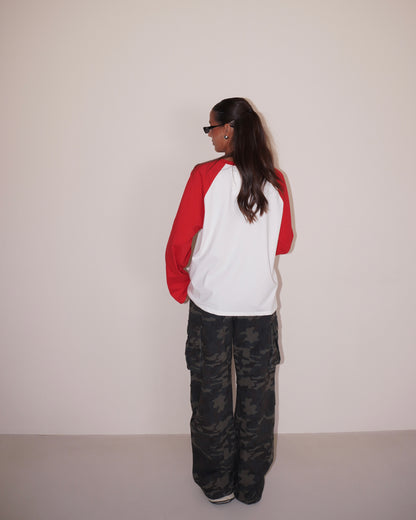 T-SHIRT BICOLOR MANICHE LUNGHE