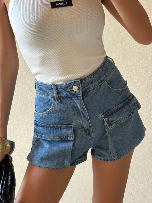 SHORTS CARGO DENIM