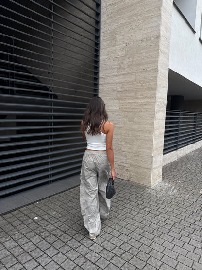PANTALONE PARACHUTE MILITARE CHIARO