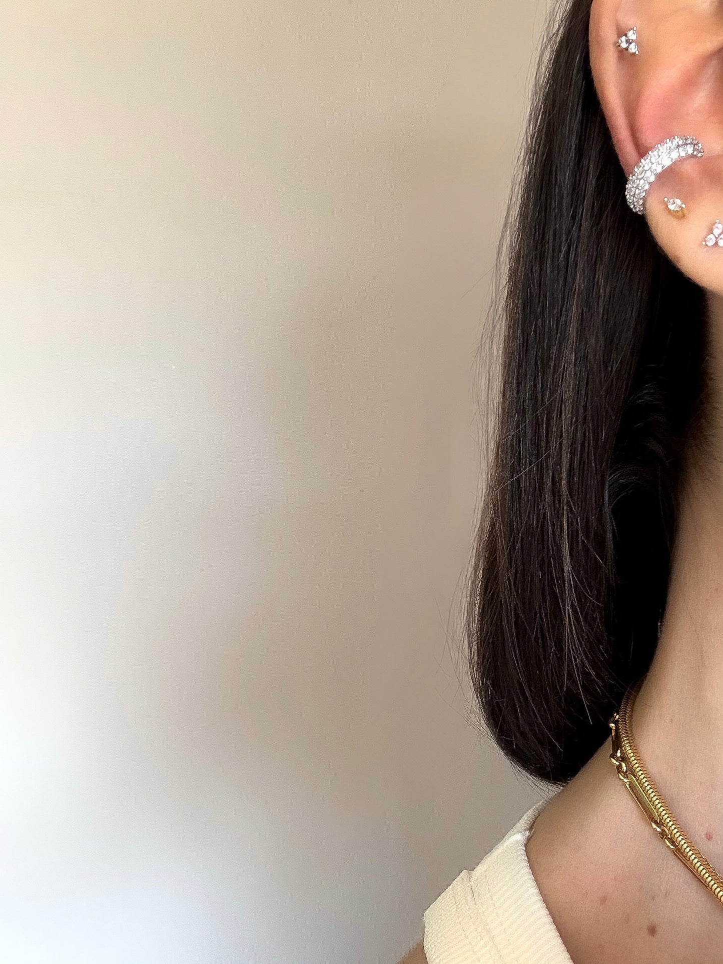 EAR CUFF CERCHIO STRASS