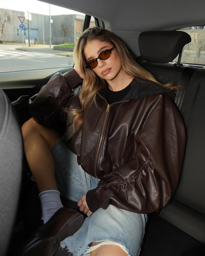 BOMBER IN ECOPELLE DOUBLE FACE