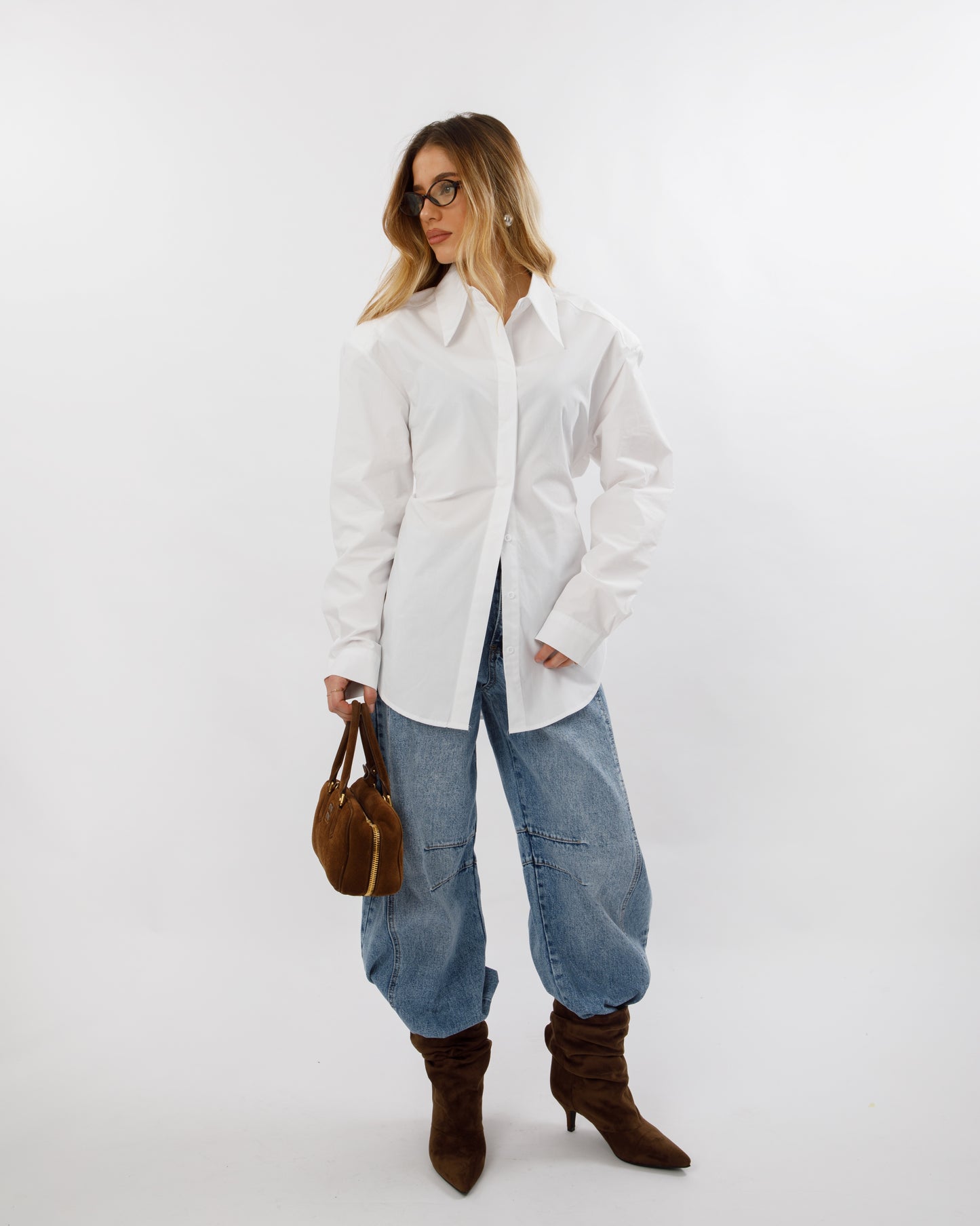 JEANS BAGGY BALLOON CUCITURE