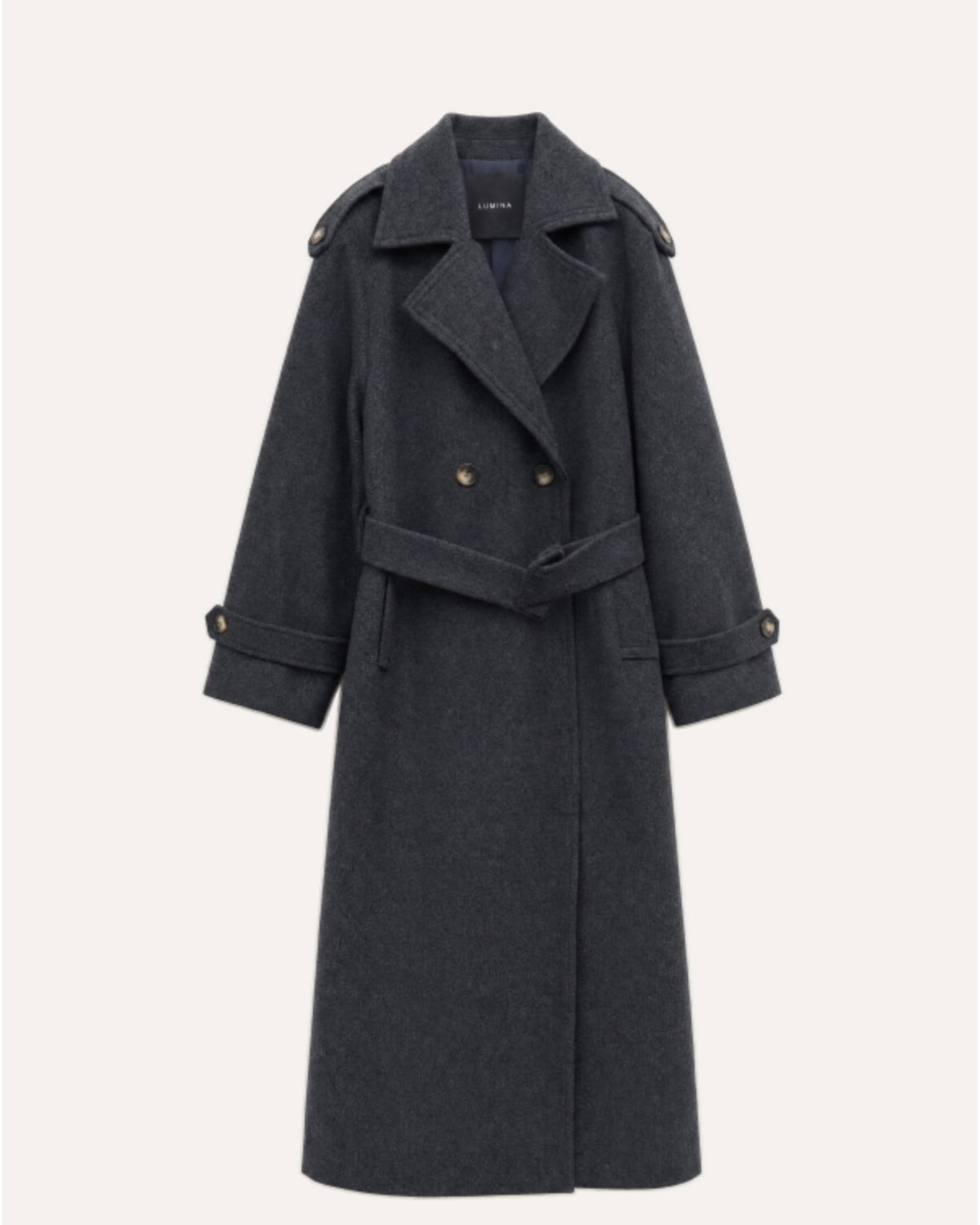 CAPPOTTO CON CINTURA E BOTTONI LUMINA