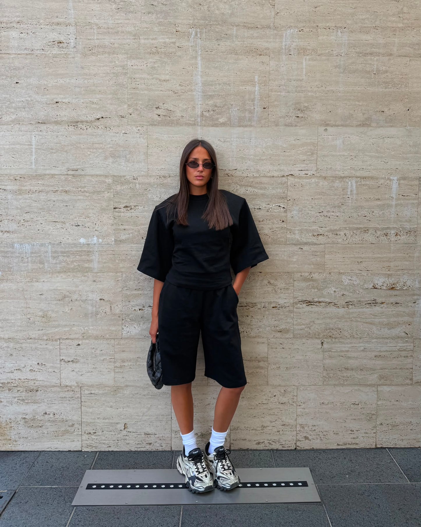 COMPLETO BERMUDA E T-SHIRT SPALLINE IMBOTTITE